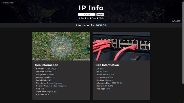 Ipinfo page